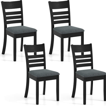 Dreamade Wooden Upholstered Kitchen Chair w/Rubber Wood Frame (2/4)