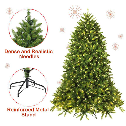 5ft Prelit Christmas Tree, Premium Hinged Artificial Fir Tree - DreamadeUS