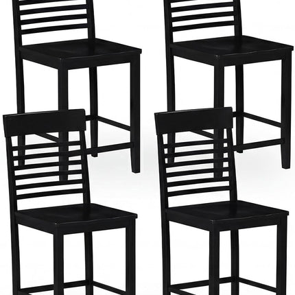 Dreamade Dining Chair Set of 2/4 with Footrests and Solid Wood Frame