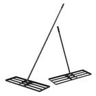 DREAMADE Lawn Leveler, Adjustable Lawn Leveling Rake w/ Steel Handle, Black