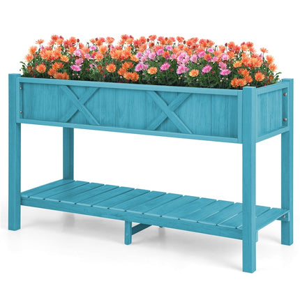 DREAMADE Raised Garden Bed with Legs, 47" x 18" x 29" Planter Box, Blue