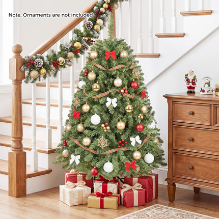 DREAMADE Christmas Tree | Artificial Christmas Tree Hinged Branches and Folding Metal Stand for Home