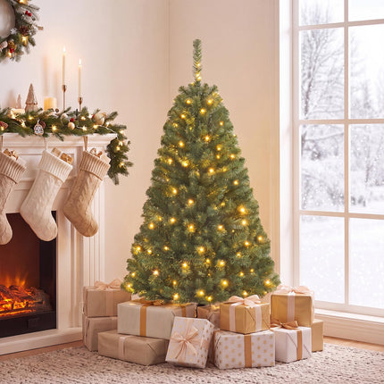Dreamade 4FT Artificial Christmas Tree | Full Xmas Tree w/296 Branch Tips and 2 Lighting Colors