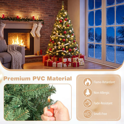 Dreamade 4FT Artificial Christmas Tree | Full Xmas Tree w/296 Branch Tips and 2 Lighting Colors