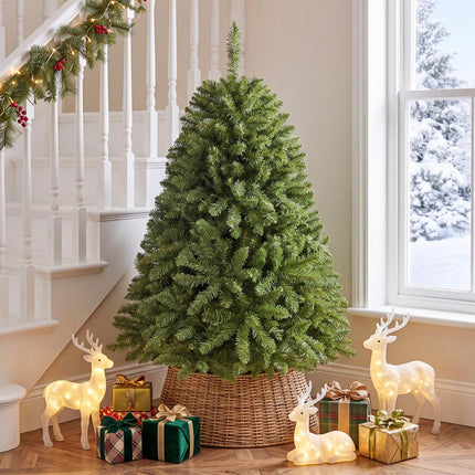 DREAMADE Christmas Tree | Artificial Christmas Tree Hinged Branches and Folding Metal Stand for Home