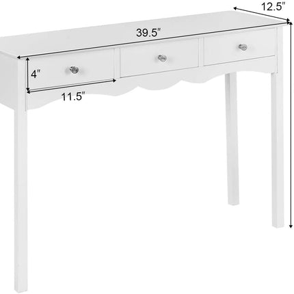Console Table for Entryway W/Storage 3-Drawers Hall Table Desk