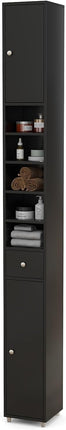 Dreamade Slim Bathroom Storage Cabinet - 71" Tall Narrow Floor Cabinet Cupboard with 2 Doors