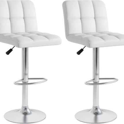 Dreamade Swivel Bar Stools Set of 2/4, Upholstered Counter Height Bar Chairs with Back
