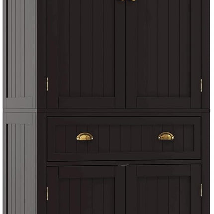 Dreamade Pantry Organizers and Storage, 72" Tall Kitchen Cabinet with 2-Door Cabinets & Drawer, Buffet Sideboard