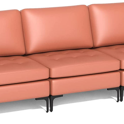 Dreamade 97" Sectional Sofa Couch, 3-Seater Modular Sleeper with USB Ports