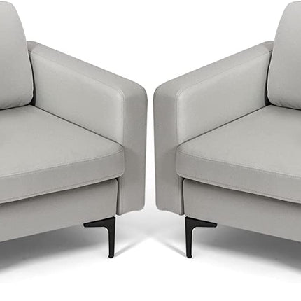 Dreamade Modern Accent Chair w/Comfy Thick Cushion, Magazine Pockets