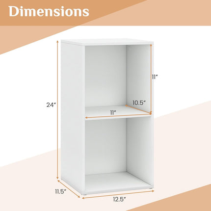 Dreamade 3-Cube Modern Bookcase, Vertical or Horizontal