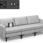 Light Grey / 3 Seat with USB Port & Socket