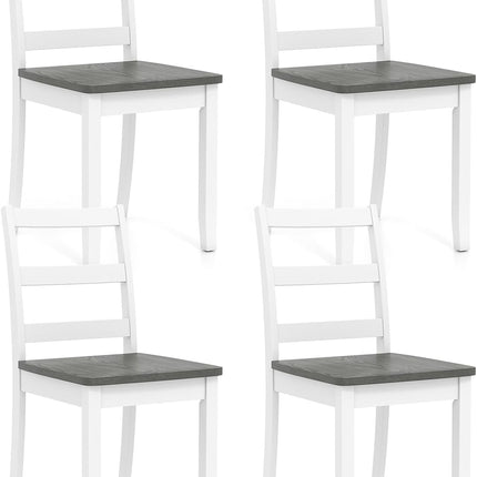 Dreamade Wood Dining Chairs Set of 2/4 - Wooden Armless Kitchen Chairs with Solid Rubber Wood Legs