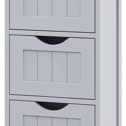 Dreamade Bathroom Floor Cabinet - Small Bathroom Storage Cabinet with 3 Removable Drawers