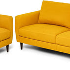 Loveseat & Armchair / Yellow