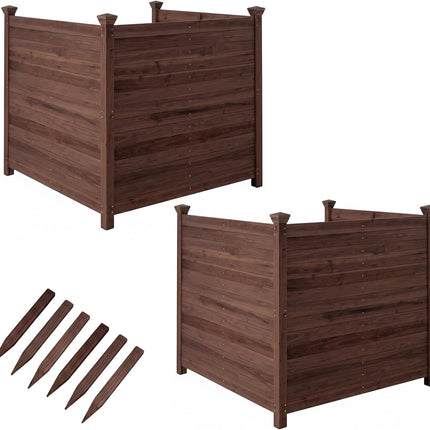 Dreamade Wooden Privacy Fence with Stakes 47" W x 45.5" H
