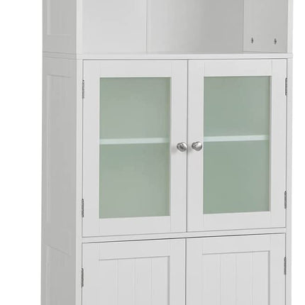 Dreamade 64" Tall Bathroom Storage Cabinet, Freestanding Kitchen Pantry Cupboard with 2 Cabinets