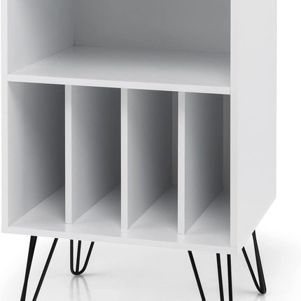 Dreamade End Table Record Player Stand, Turntable Stand Record Storage Cabinet