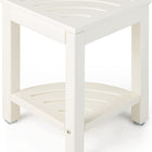 Dreamade Corner Shower Stool Waterproof - HDPE Shower Bench Seat with Storage Shelf
