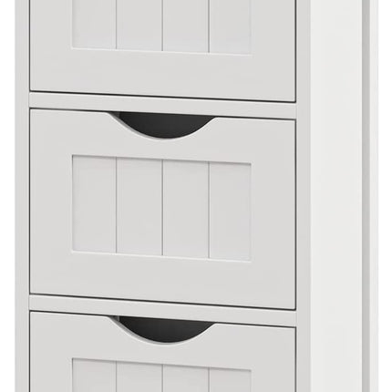 Dreamade Bathroom Floor Cabinet - Small Bathroom Storage Cabinet with 3 Removable Drawers