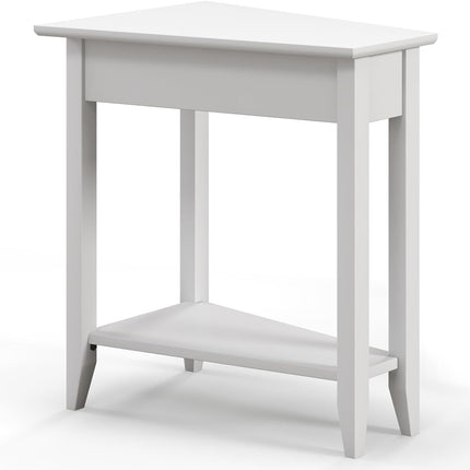 Triangle Side Table with Storage Shelf - Dreamade