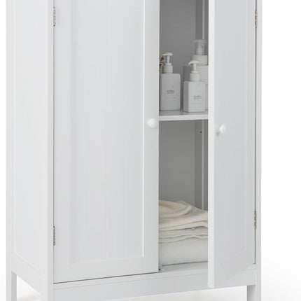 Dreamade Storage Cabinet with Doors and Shelves - Freestanding Storage Organizer with Anti-Tipping Device