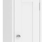 Dreamade Small Bathroom Storage Cabinet Corner Floor Cabinet with Door & Adjustable Shelves