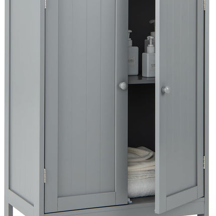 Dreamade Storage Cabinet with Doors and Shelves - Freestanding Storage Organizer with Anti-Tipping Device