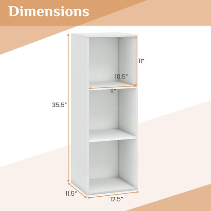Dreamade 3-Cube Modern Bookcase, Vertical or Horizontal