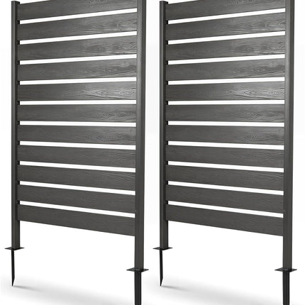 Dreamade 37" W x 61" H Outdoor Privacy Fence Screen with Ground Stakes & Base Feet (1/2)