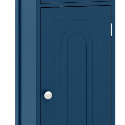 Dreamade 34.5” Bathroom Cabinet Narrow Side Storage Organizer with Drawer