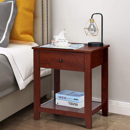 Dreamade Contemporary Accent Espresso Furniture End Table (1)