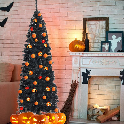 6ft Blue Pencil Christmas Tree, Artificial Slim Tree - DreamadeUS
