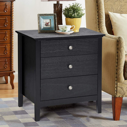 Dreamade Nightstand with Drawers Solid Structure Side Table for Storage Bedroom