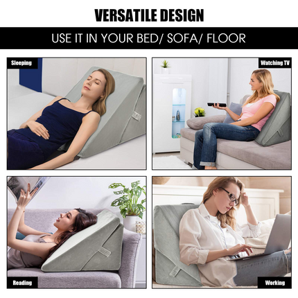 Dreamade Bed Wedge Pillow, Adjustable 9&12 Inch