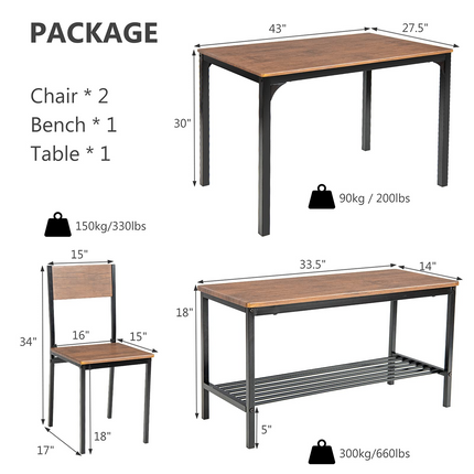 Dining Table Set for 4 - Dreamade