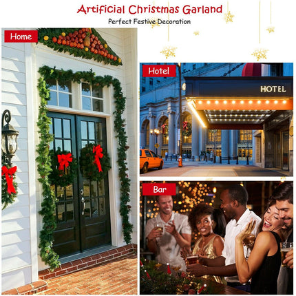 9FT Pre-lit Christmas Garland, with 50 LED Lights - DreamadeUS