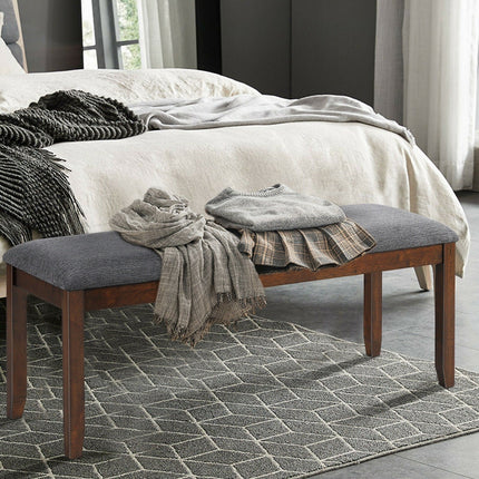 Dreamade Dining Room Bench, Wood Kitchen Table Bench with Upholstered, 47.5 x 15.5 x 19.5 Inches Ottoman Bench