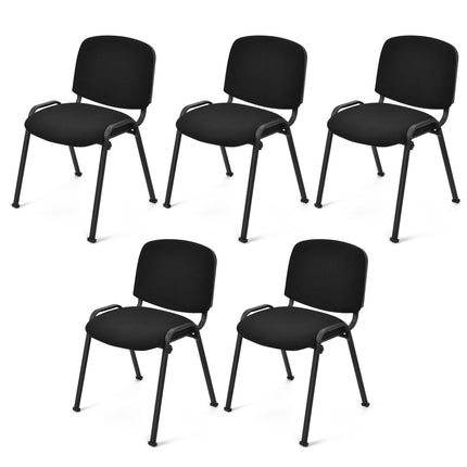 Dreamade Conference Chairs with Ergonomic Upholstered Seat & Protective Foot Pad – Chair Set (2 / 4 / 5 / 6 / 8 / 10 / 15 Pack Options)