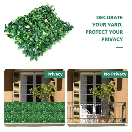 Dreamade 12PCS 20x20inch Artificial Boxwood Panels Garden Privacy Fence Screen