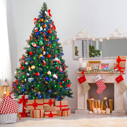 Dreamade Artificial Christmas Tree Premium Spruce Hinged Tree, UL-Certified Transformer - DreamadeUS