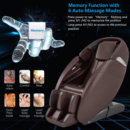 Dreamade SL Track Massage Recliner Zero Gravity W/Negative Ion Generator