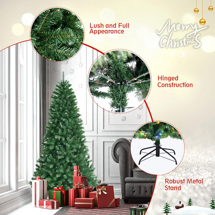 Dreamade Christmas Tree, Hinged Remote Control Artificial Xmas Tree, Residential and Commercial Decoration for Indoor - DreamadeUS