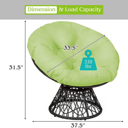 Dreamade Rattan Round Papasan Chair