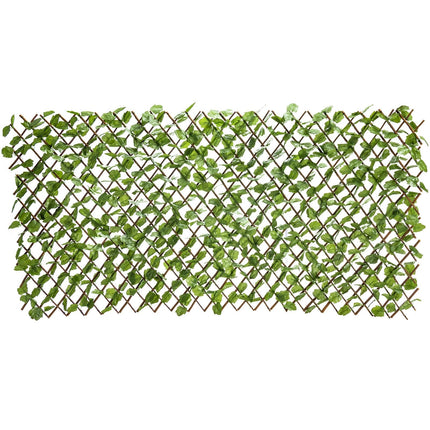 Dreamade 3PCS Expandable Artificial Hedges Faux Ivy Leaves Fence