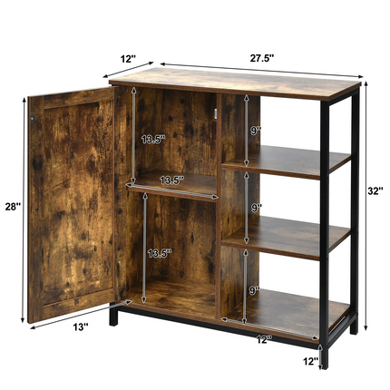 Dreamade Storage Cabinet, Industrial Pantry Cupboard