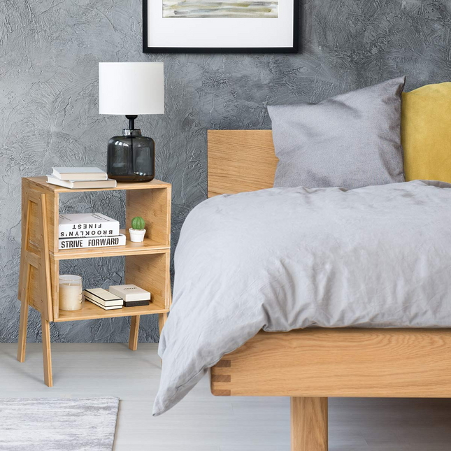 Dreamade Bedroom Stackable End Table (Natural)