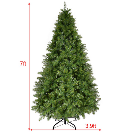 Dreamade Pre-Lit Christmas Tree Artificial PVC with 700 LED Lights and Solid Metal Legs (7ft) - DreamadeUS