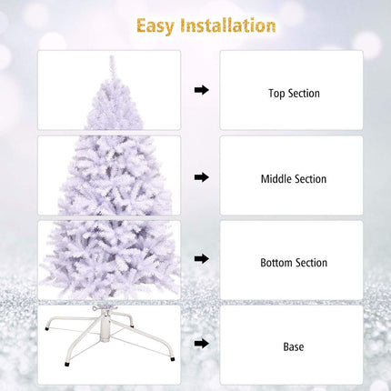 6ft /7.5ft/9ft White Artificial Christmas Tree - DreamadeUS